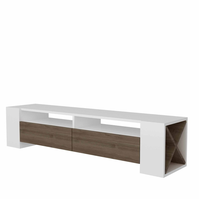 Hanah Home Soporte de TV Nogal y Blanco
